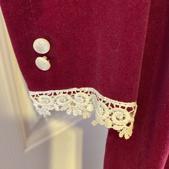 Vintage Polly Flinders Christmas Holiday dress, smocked, bib front, size 7 - Picture 3 of 11